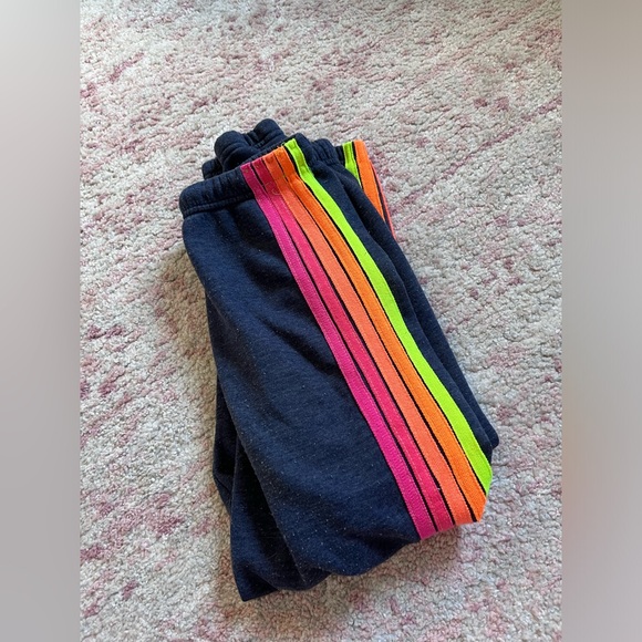 Aviator Nation Pants - Aviator Nation 5 stripe colorful sweatpants